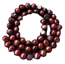 Load image into Gallery viewer, Smoldering Burgundy 10 to 8mm FW Pearl Strand 108318