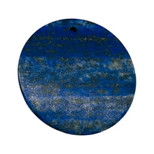 Load image into Gallery viewer, Natural Lapis Lazuli 50mm Disc Pendant Bead Blue Pyrite Afghanistan Gemstone