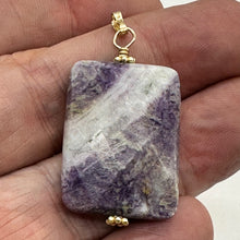 Load image into Gallery viewer, Purple Flower Sodalite Faceted 14K Gold Filled Pendant } 1 3/4" Long| 1 Pendant|