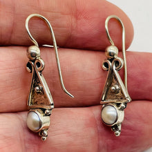 Load image into Gallery viewer, Fresh Water Pearl Sterling Silver Dangle Earrings | 1 1/2" Long | White| 1 Pair|