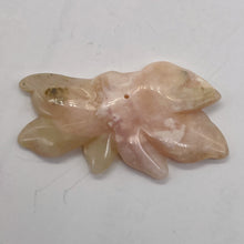 Load image into Gallery viewer, Pink Peruvian Opal Carved 27cts Flower Pendant Bead | 26x49x4mm | Pink White |