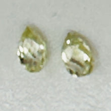 Load image into Gallery viewer, Natural .49cts Canary Diamond 4x2.75mm Briolette Beads Pair 6120