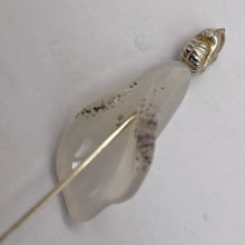 Load image into Gallery viewer, Chalcedony Calla Lily Flower Beads | 22x11x2.5mm - 27x11x2mm | White | 3 Beads |