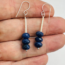 Load image into Gallery viewer, Designer Blue Sodalite Sterling Silver Dangle Earrings 1 3/4 Inch Drop
