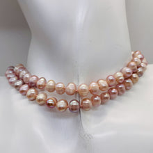 Load image into Gallery viewer, Fresh Water Pearl Knotted on Silk Necklace | 33&quot; Long| Lavender Pink| 1 Necklace
