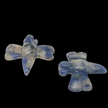 Load image into Gallery viewer, Hand Carved Sodalite Dragonfly Animal Beads | 20.5x18.5x5mm | Blue