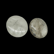 Load image into Gallery viewer, 1 Tourmalated Quartz 30mm Disc Pendant Bead 7652A
