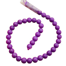Load image into Gallery viewer, Phosphosiderite AAA Round Beads Half Strand | 8" Long | Purple | 40 Beads |