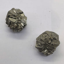 Load image into Gallery viewer, Pyrite Crystal Nugget Beads | 18x17x13 to 19x17x16mm | Silver Gold | 2 Beads |