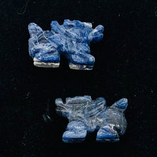 Load image into Gallery viewer, Wild 2 Sodalite Hand Carved Winged Dragon Beads | 21x14x9mm | Blue white