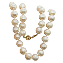 Load image into Gallery viewer, Lovely Creamy White Freshwater Pearl & 14K Gold 21 inch Necklace 9809