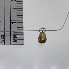 Load image into Gallery viewer, Champagne Diamond Faceted .51ct Briolette Bead | 5.3mm | Green tint | 1 Bead |