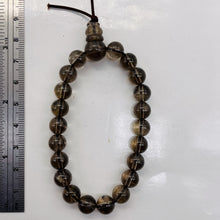 Load image into Gallery viewer, Smoky Quartz 7" Strung Strand Round Beads | 8mm | Smoky Clear | 21 Beads |