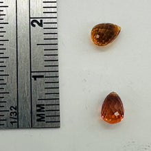 Load image into Gallery viewer, Sapphire, Faceted Padparadscha .88ct Briolette Pendant Bead | 6x4mm| Orange| 1 |