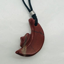 Load image into Gallery viewer, Red Brecciated Jasper Star and Moon Pendant Necklace Celestial Jewelry