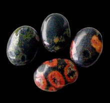 Load image into Gallery viewer, 4 Peach Blossom Jasper Flat Oval Beads 008271