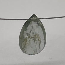 Load image into Gallery viewer, Natural Grey Blue Sapphire Faceted Briolette Bead | 1.8 ct | 10x6x3mm |