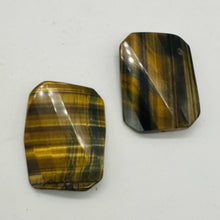 Load image into Gallery viewer, Tiger Eye Rectangle Wavy Bead Parcel | 3 1/4" Long | Bronze, Black | 2 Beads |