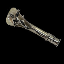 Load image into Gallery viewer, Cupid with Flute Sterling Silver Long Bell Pin | 2" Long | Silver | 1 Lapel Pin|