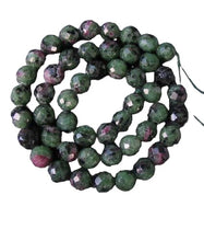 Load image into Gallery viewer, Premium Ruby Zoisite 8mm Faceted Bead Strand 110489