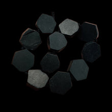Load image into Gallery viewer, Black Stone - Africa Hexagon Bead Half Strand| 17x15x5mm| Black Matte| 11 Beads|