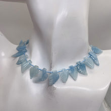 Load image into Gallery viewer, Natural Aquamarine Leaf Bead Strand | 150cts | 20x13x4 - 16x10x3mm | 35 Beads |