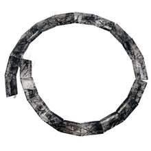 Load image into Gallery viewer, Tourmalinated Double Drilled Quartz 16" Strand | 23x15x7mm| Clear, Black| 20 Bds