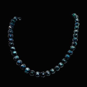 Faceted Fresh Water Pearl Round Parcel | 7mm | Iridescent Blue | 10 Pearls |