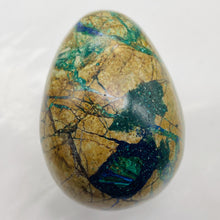 Load image into Gallery viewer, Azurite 163g Egg | 2 3/8x1 7/8" | Green Blue Tan | 1 Collector's Item |