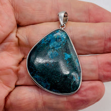 Load image into Gallery viewer, Natural Chrysocolla Sterling Silver Pendant | Blue, Dark Green | 2" Long |