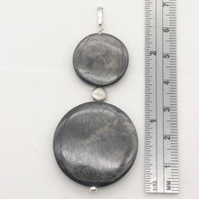 Load image into Gallery viewer, Hypersthene Sterling Silver Goddess Pendant | 2 Inch Long | Silver Black |