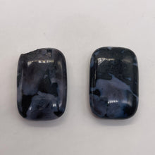 Load image into Gallery viewer, Stormy Purple Sky Jasper Rectangle Pendant Beads | 30x22x8mm | 2 Beads |