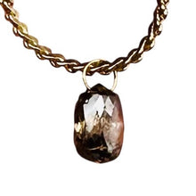 Load image into Gallery viewer, 1 Champagne Diamond 0.82cts Briolette 18K Pendant 10359C