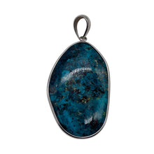 Load image into Gallery viewer, Chrysocolla Sterling Silver Oval Pendant | 4 1/4" Long | Blue, Green | 1 Pendant