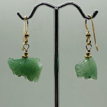 Load image into Gallery viewer, Aventurine Koi Fish 14kgf Yellow Gold Earrings | Semi Precious Stone Jewelry |