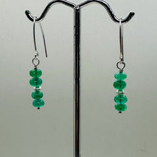 Load image into Gallery viewer, Emerald AAA Gemstone Earrings with Sterling Silver Findings| 3/4" Long |