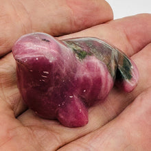 Load image into Gallery viewer, Steller Seal Lion Rhodonite Carved Statue | 42x30x25mm | Pink, Black