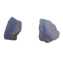 Load image into Gallery viewer, Blue Chalcedony 14g Druzy Nugget Beads | 22x16x11 to 21x19x13mm | Blue| 2 Beads|