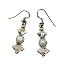 Load image into Gallery viewer, Fresh Water Pearl Sterling Silver Dangle Earrings | 1 1/2" Long | White| 1 Pair|
