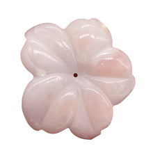Load image into Gallery viewer, Pink Peruvian Opal Carved 22cts Flower Pendant Bead | 33x32x4mm | Pink | 1 Bead|