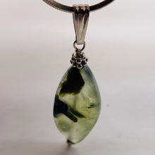 Load image into Gallery viewer, Tourmalinated Quartz Sterling Silver Pendant | 1 3/4" Long | Clear Green Black |