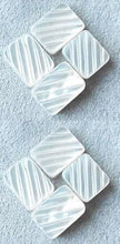Load image into Gallery viewer, 4 White Mother of Pearl Carved Rectangle Beads 4363
