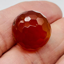 Load image into Gallery viewer, Disco Ball Facet! 18mm Natural Carnelian Bead 7261A