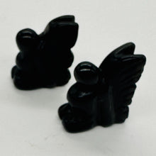 Load image into Gallery viewer, 2 Hematite Pixie Fairy Beads | 21x16x7mm | Charcoal Black