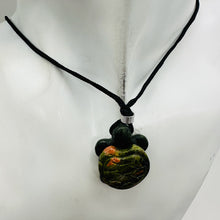 Load image into Gallery viewer, Unakite Stone Turtle Pendant Necklace | 3/4' Long | Green, Pink | 1 Pendant |