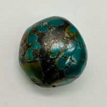 Load image into Gallery viewer, Turquoise Natural Focal 18g Nugget Bead | 28x26x17mm | Blue, Black | 1 Bead |