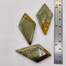 Load image into Gallery viewer, Owyhee Jasper Kite Briolette Pendant Beads | 43x23x4mm | Brown Gray | 3 Beads |