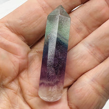 Load image into Gallery viewer, Soothing! Multi Hued Fluorite 2 1/4" Massage Crystal | Purple, Green, Clear|1 |