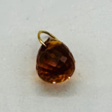 Load image into Gallery viewer, Fiery Orange Sapphire 18K Briolette Bead Pendant | 5x4mm | .7 ct |