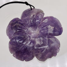 Load image into Gallery viewer, Amethyst Carved Pendant Flower | 55x8mm | Purple White | 1 Bead |